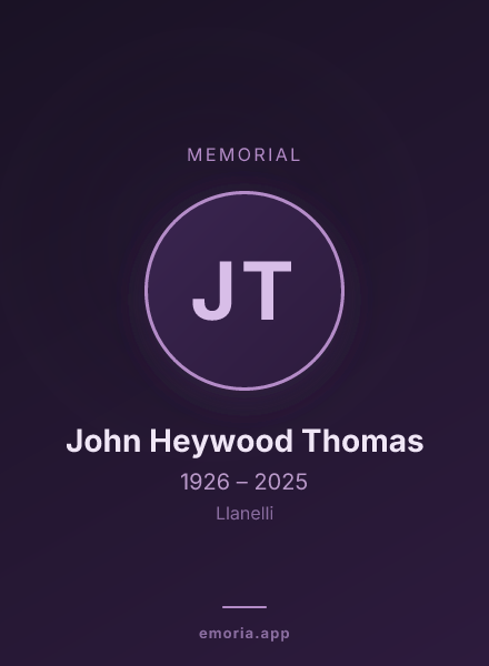 Memorial portrait of John Heywood Thomas