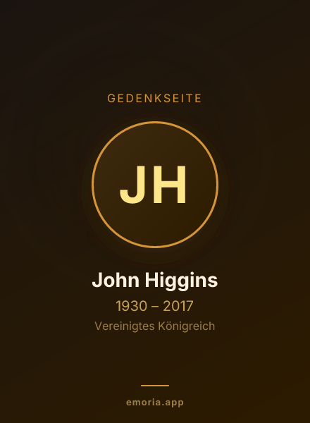 Gedenkportrait von John Higgins