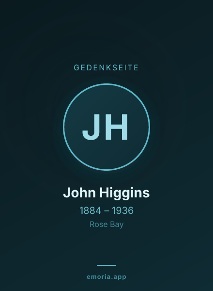 Gedenkportrait von John Higgins