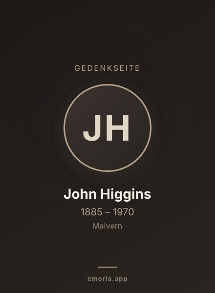 Gedenkportrait von John Higgins