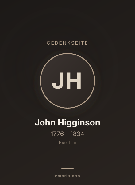 Gedenkportrait von John Higginson