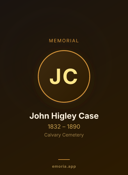 Memorial portrait of John Higley Case