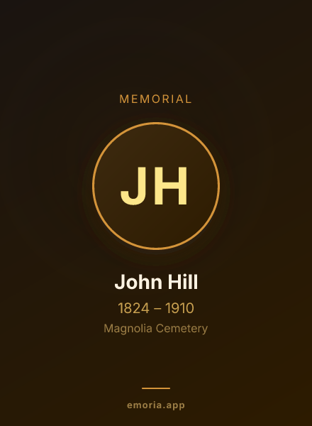 Memorial portrait of John Hill