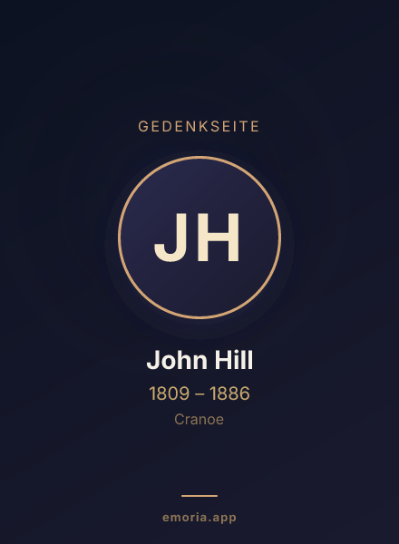 Gedenkportrait von John Hill