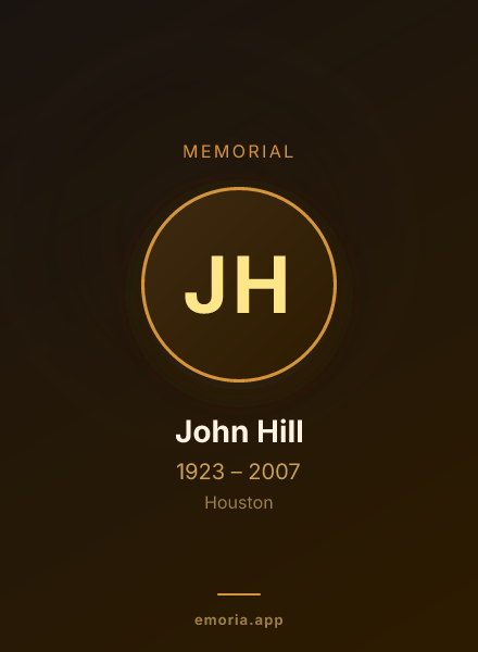 Memorial portrait of John Hill