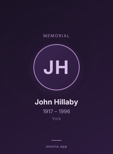 Memorial portrait of John Hillaby