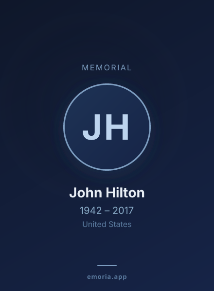Memorial portrait of John Hilton