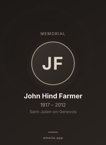Memorial portrait of John Hind Farmer