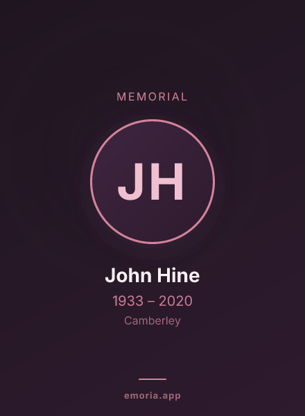 Memorial portrait of John Hine