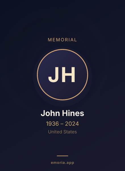Memorial portrait of John Hines