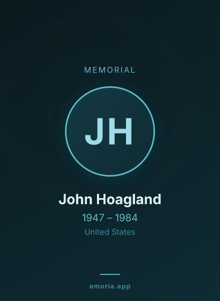 Memorial portrait of John Hoagland
