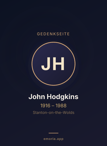 Gedenkportrait von John Hodgkins