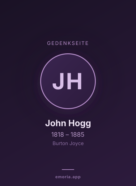 Gedenkportrait von John Hogg