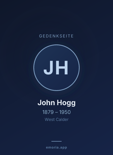 Gedenkportrait von John Hogg