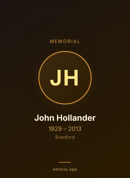 Memorial portrait of John Hollander