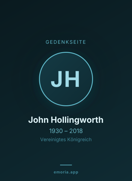 Gedenkportrait von John Hollingworth