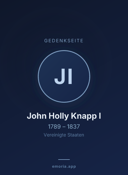 Gedenkportrait von John Holly Knapp I