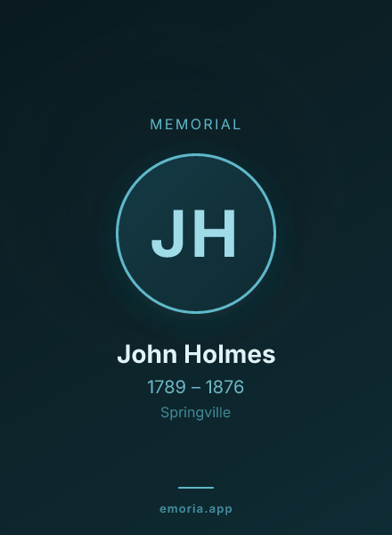 Memorial portrait of John Holmes