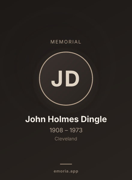 Memorial portrait of John Holmes Dingle