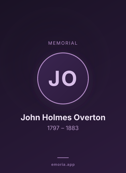 Memorial portrait of John Holmes Overton