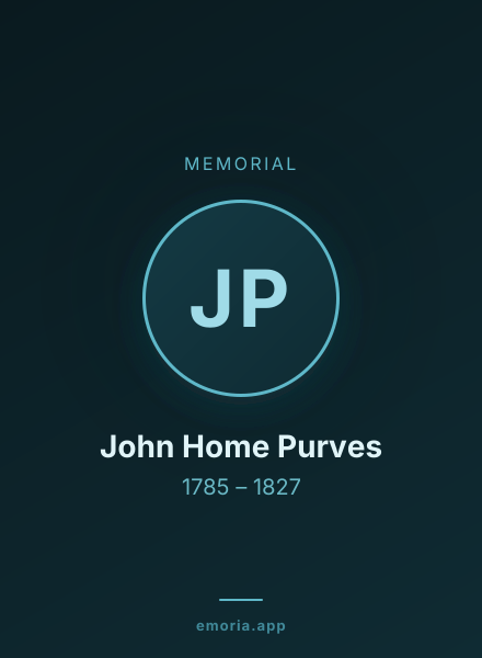 Memorial portrait of John Home Purves