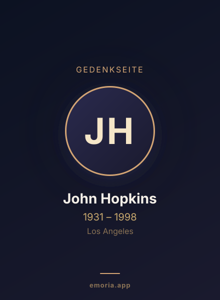 Gedenkportrait von John Hopkins