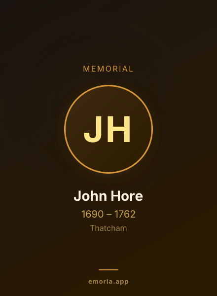 Memorial portrait of John Hore