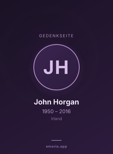 Gedenkportrait von John Horgan