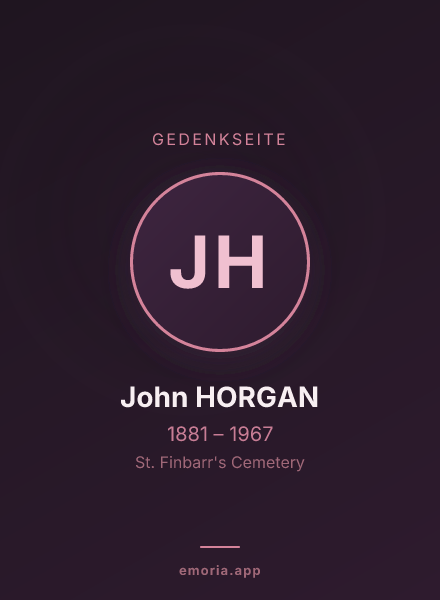 Gedenkportrait von John HORGAN
