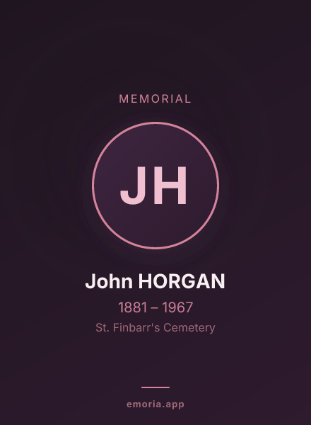 Memorial portrait of John HORGAN