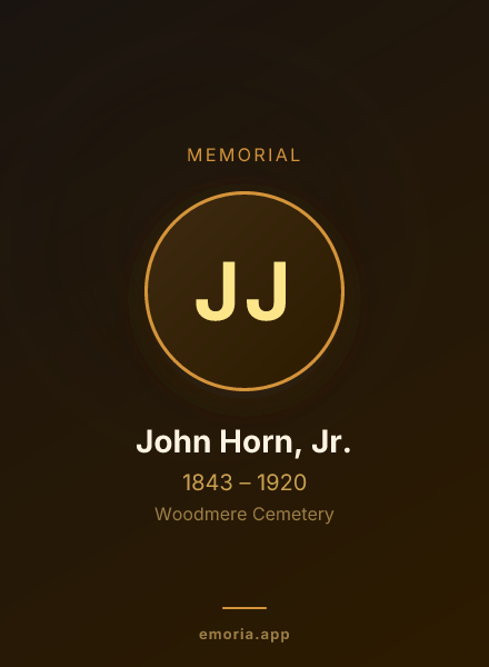 Memorial portrait of John Horn, Jr.