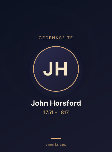 Gedenkportrait von John Horsford