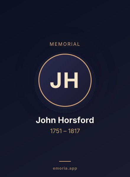 Memorial portrait of John Horsford