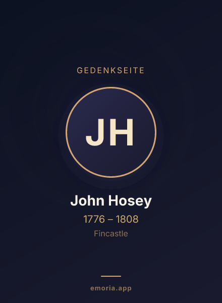 Gedenkportrait von John Hosey