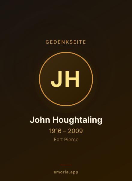Gedenkportrait von John Houghtaling