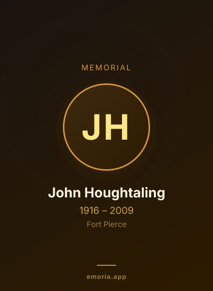 Memorial portrait of John Houghtaling
