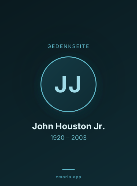 Gedenkportrait von John Houston Jr.