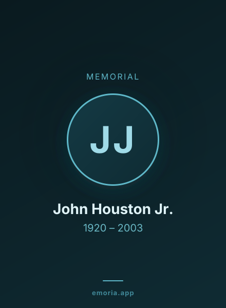 Memorial portrait of John Houston Jr.