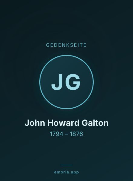 Gedenkportrait von John Howard Galton