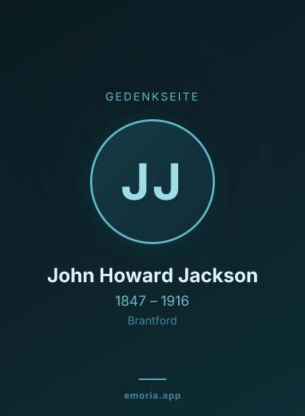 Gedenkportrait von John Howard Jackson