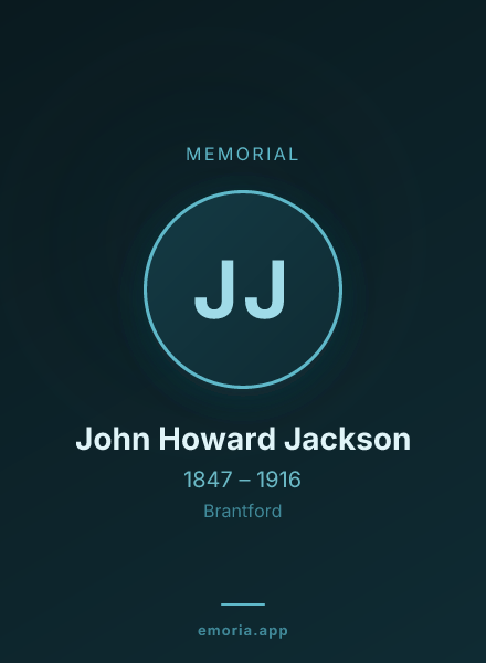 Memorial portrait of John Howard Jackson