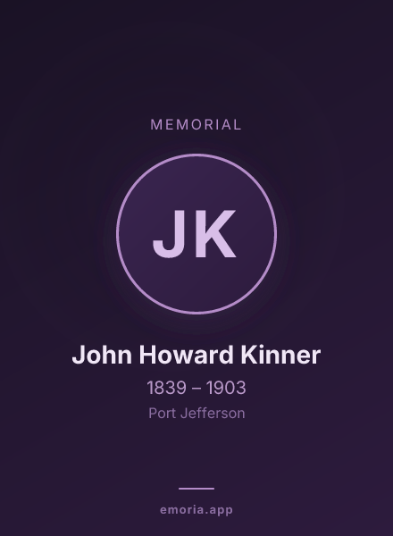 Memorial portrait of John Howard Kinner