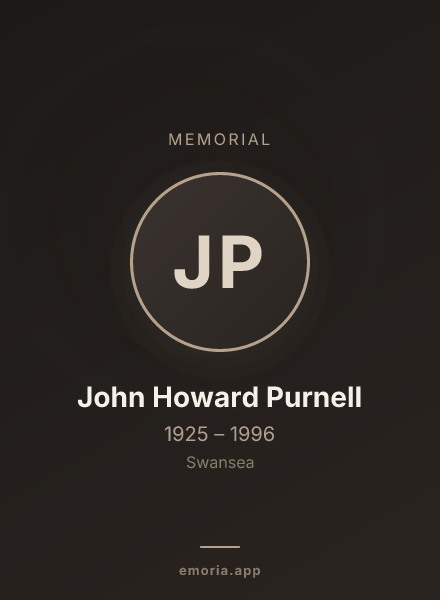 Memorial portrait of John Howard Purnell