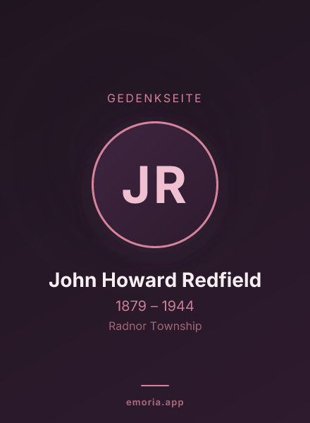 Gedenkportrait von John Howard Redfield