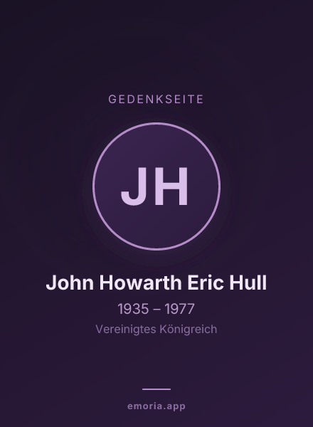 Gedenkportrait von John Howarth Eric Hull