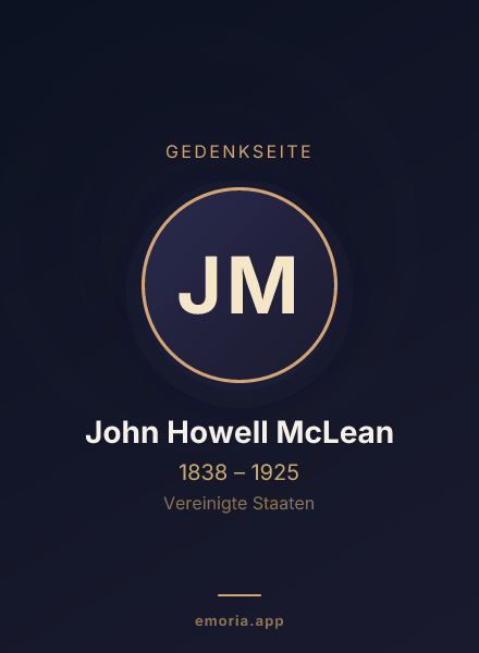 Gedenkportrait von John Howell McLean