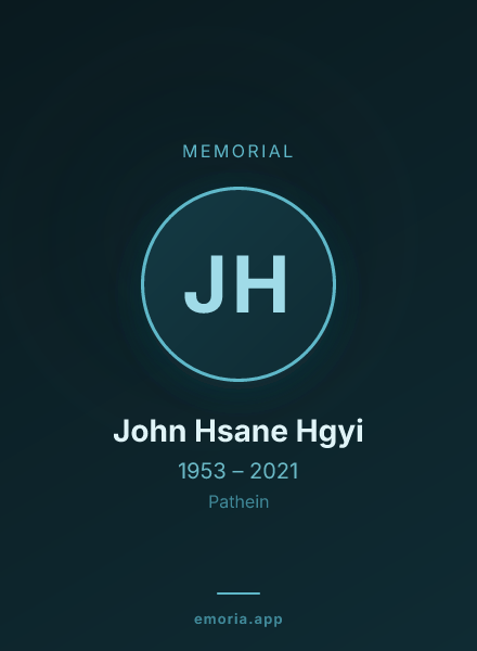 Memorial portrait of John Hsane Hgyi
