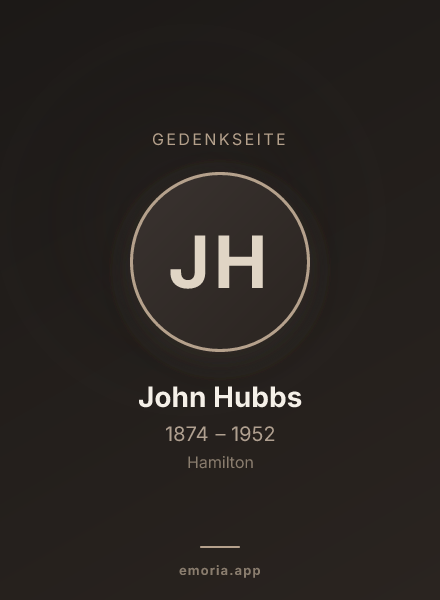 Gedenkportrait von John Hubbs