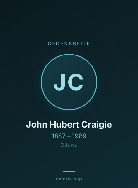 Gedenkportrait von John Hubert Craigie
