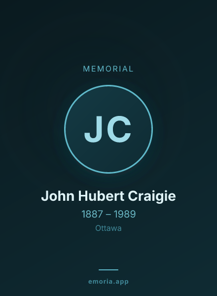 Memorial portrait of John Hubert Craigie